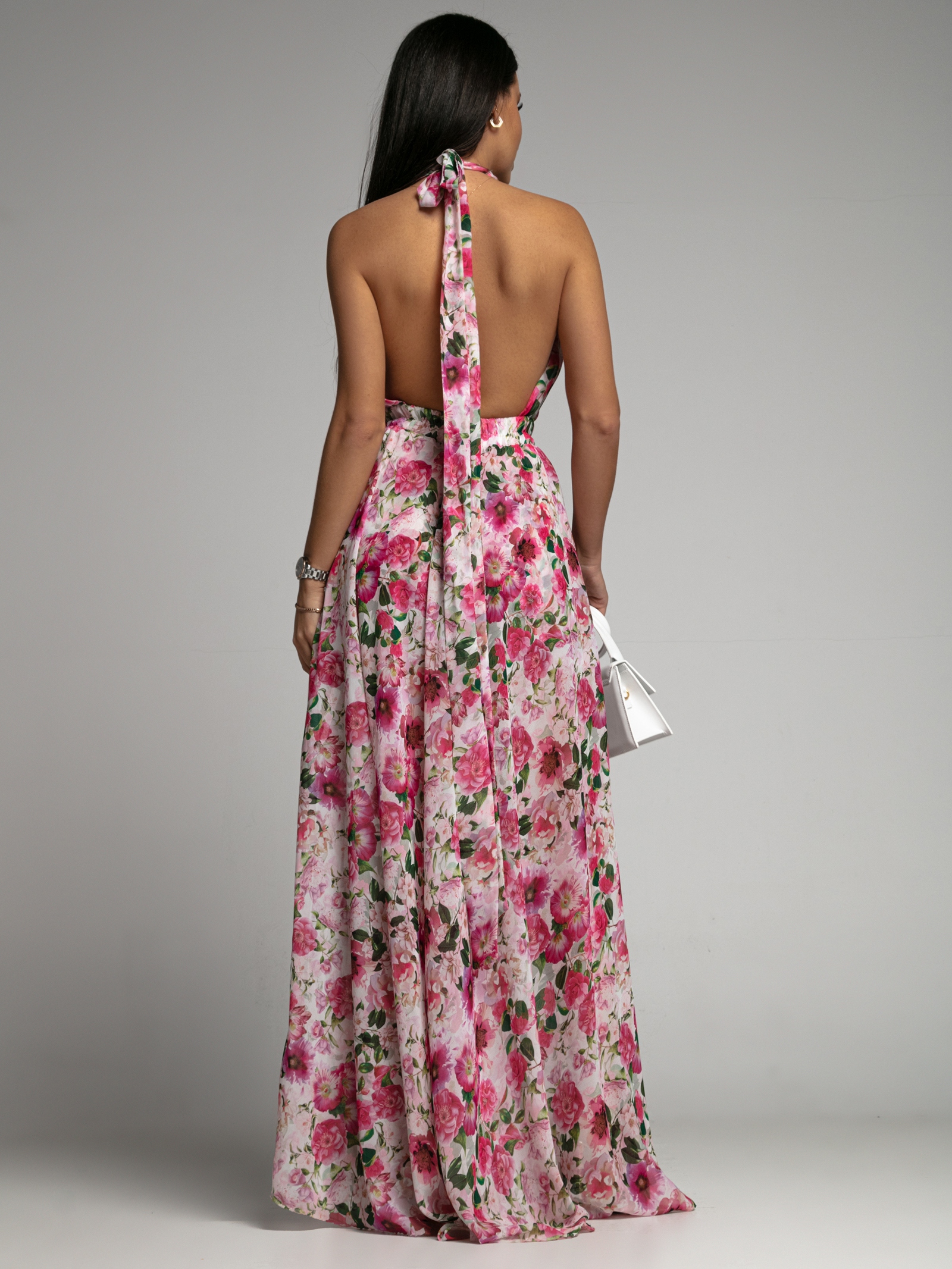 Sukienka maxi NB Jardi różowa