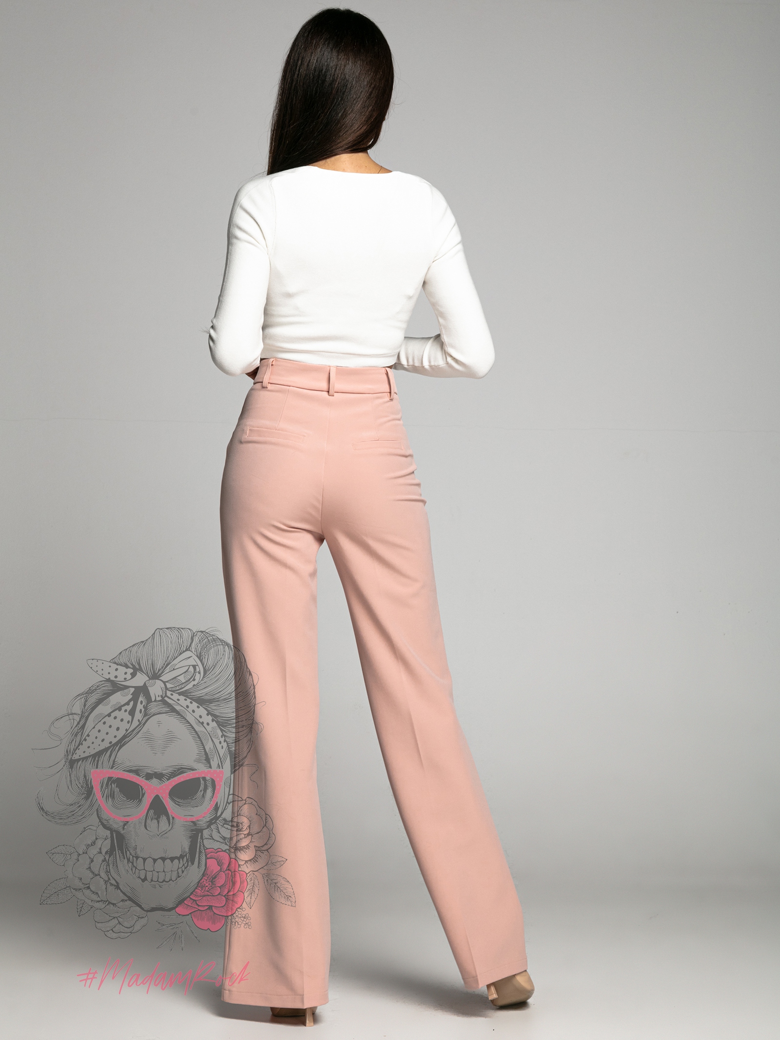 Spodnie dzwony Rendo brzoskwiniowe Spodnie dzwony Rendo brzoskwiniowe