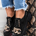 Półbuty lakierowane Forses Rock czarne