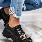 Półbuty lakierowane Forses Rock czarne