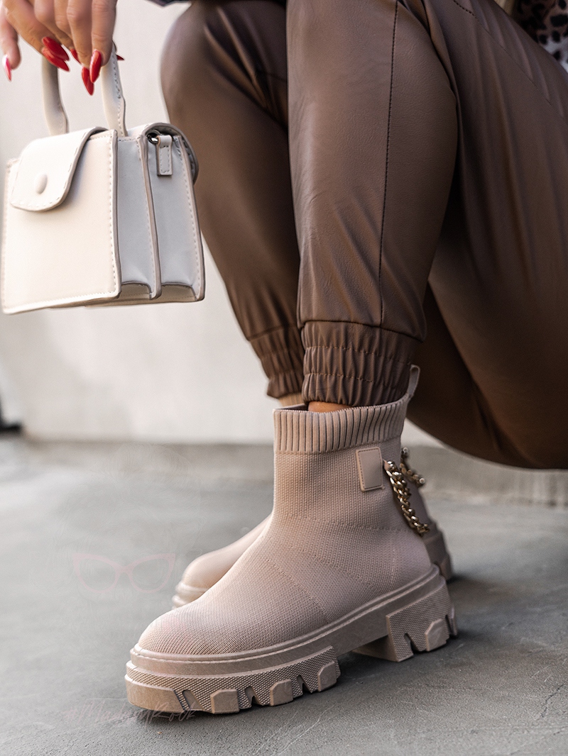 Botki skarpety Madam Comff cappuccino Botki skarpety Madam Comff cappuccino