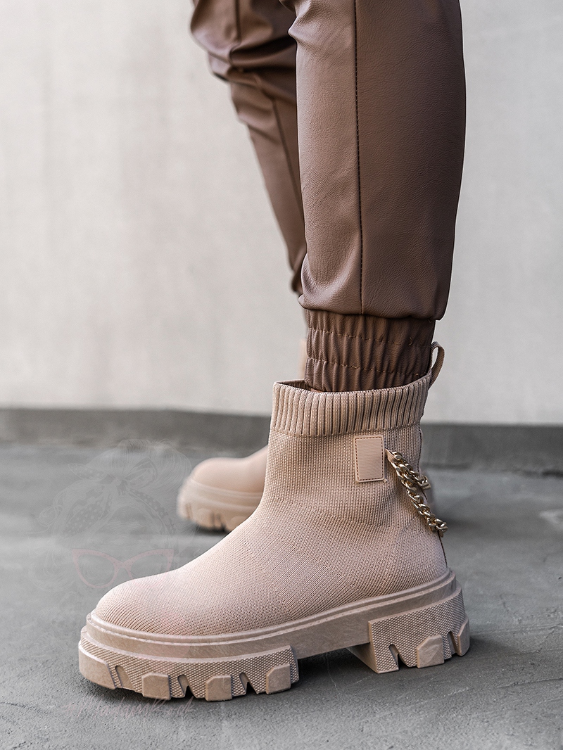 Botki skarpety Madam Comff cappuccino Botki skarpety Madam Comff cappuccino