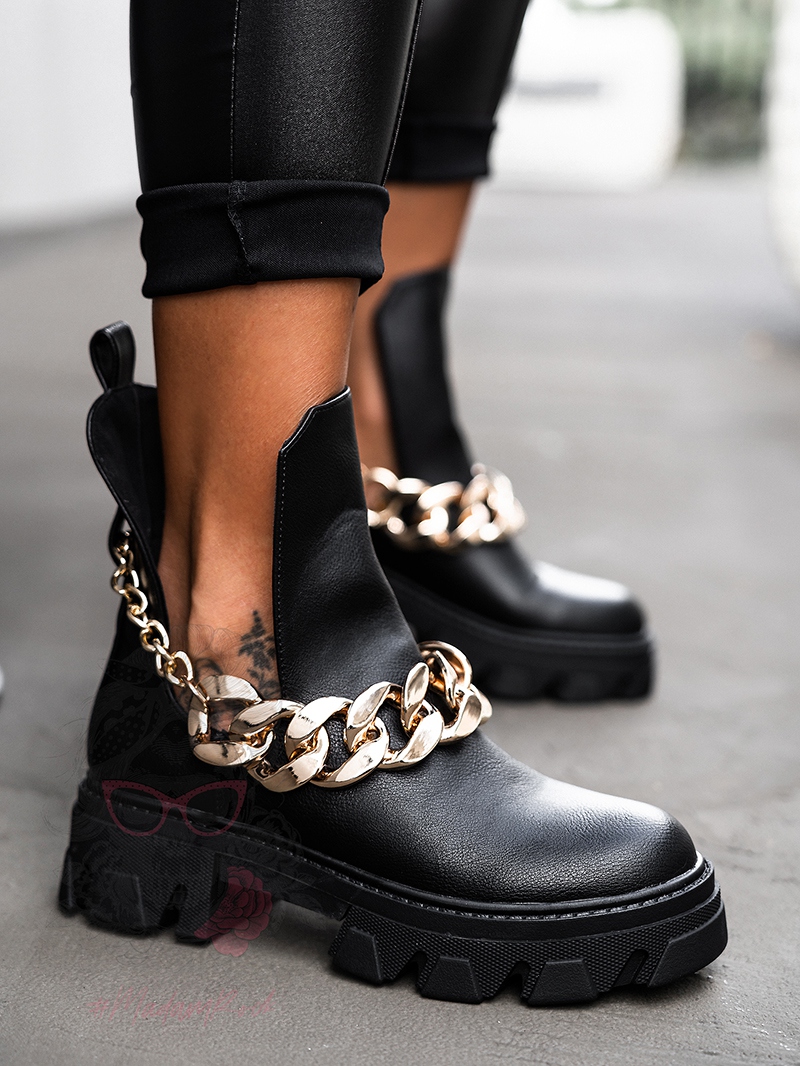 Botki wycięte Rock BackToGame czarne