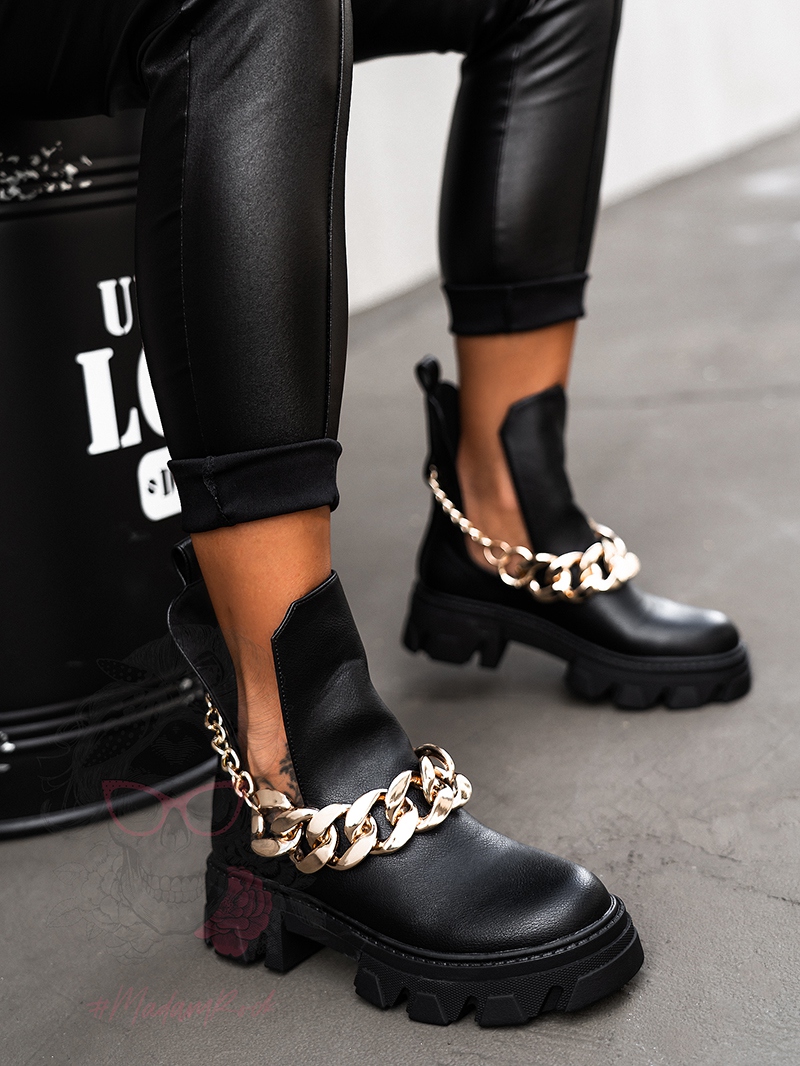 Botki wycięte Rock BackToGame czarne