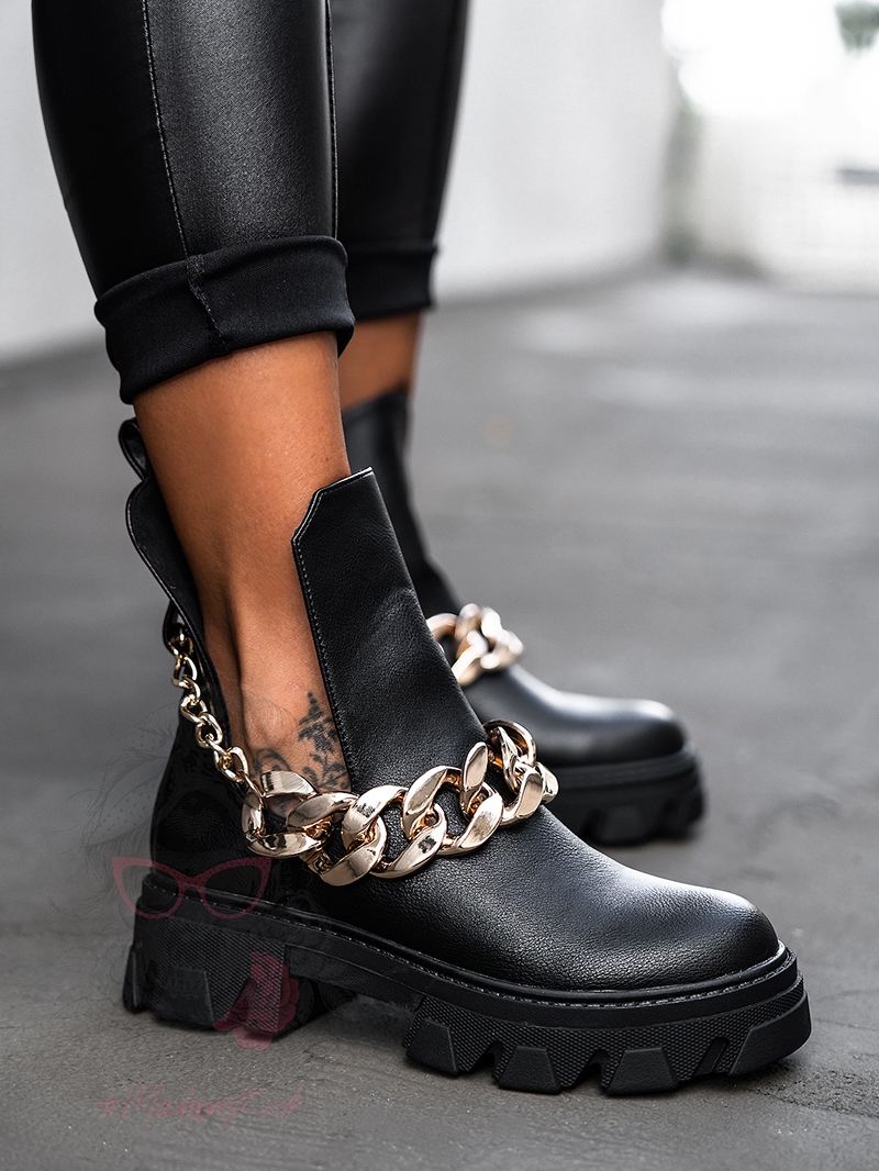 Botki wycięte Rock BackToGame czarne