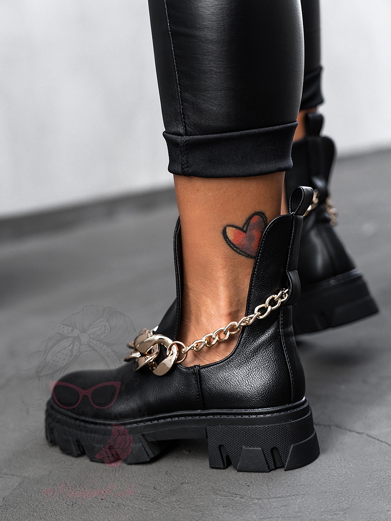 Botki wycięte Rock BackToGame czarne