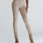 Spodnie z rozcięciami O'la Voga Icon beżowe