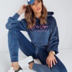 Komplet welurowy O'la Voga Grand granatowy