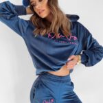 Komplet welurowy O'la Voga Grand granatowy