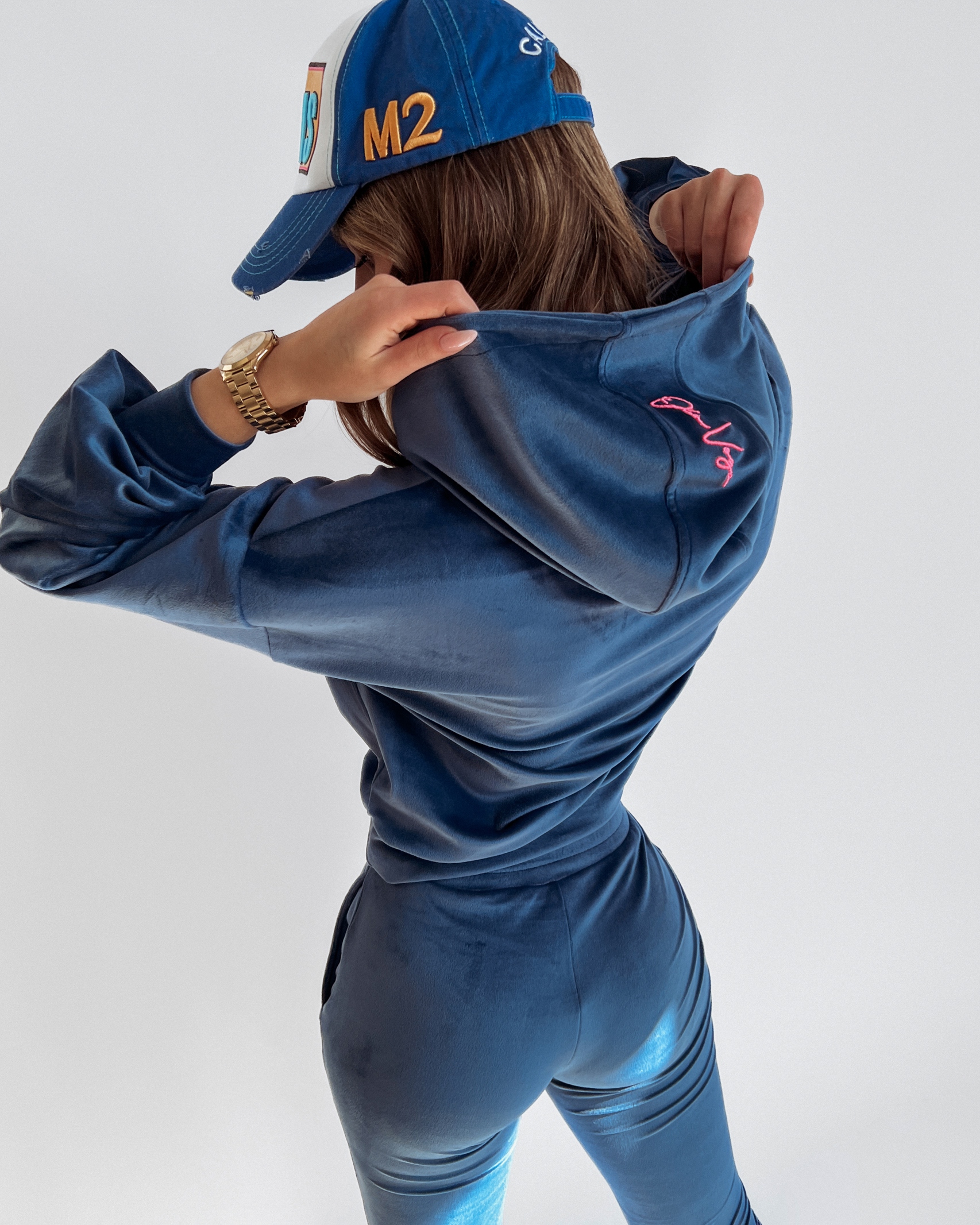 Komplet welurowy O'la Voga Grand granatowy