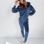 Komplet welurowy O'la Voga Grand granatowy