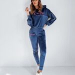 Komplet welurowy O'la Voga Grand granatowy