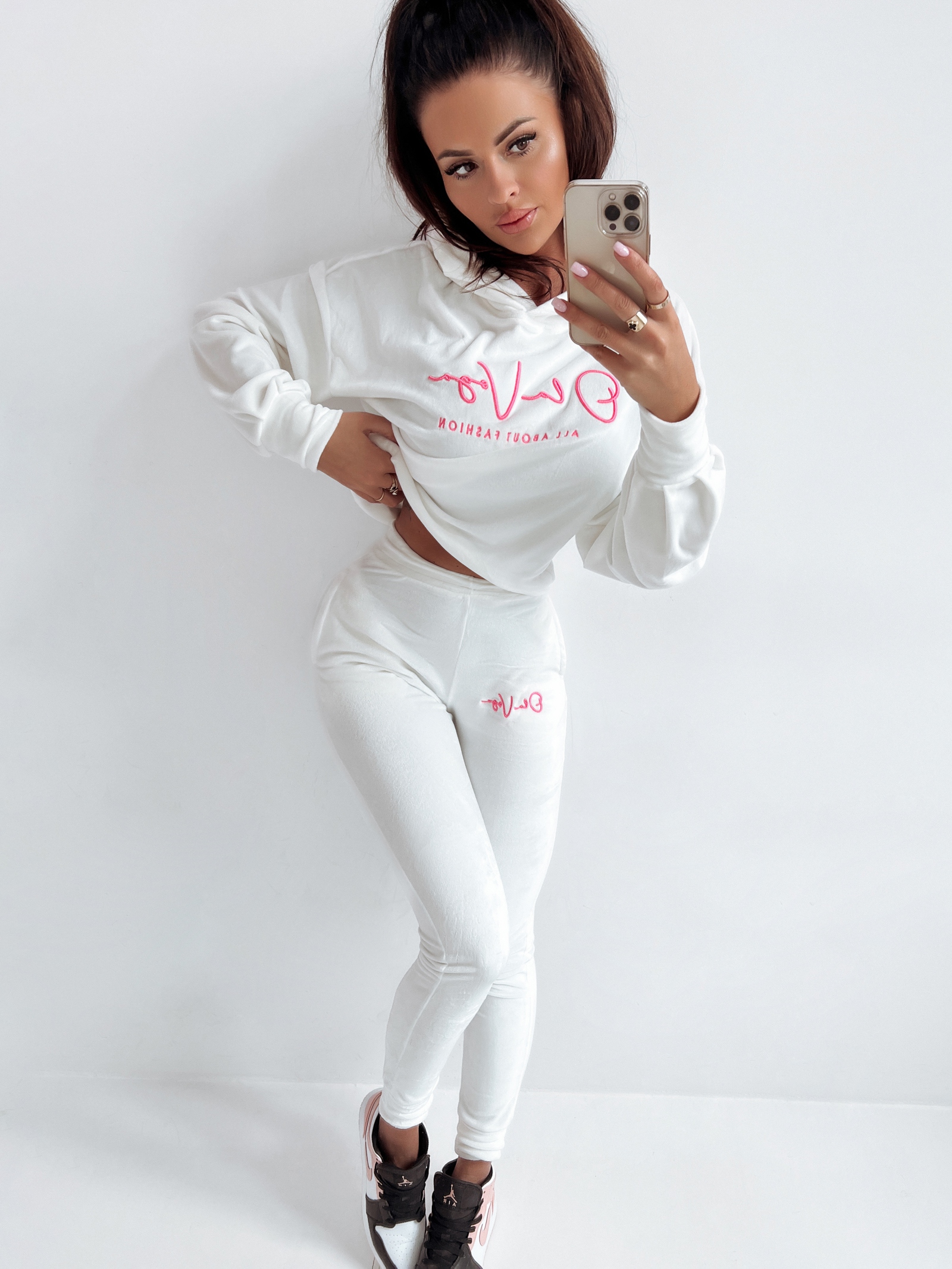 Komplet welurowy O'la Voga Grand ecru