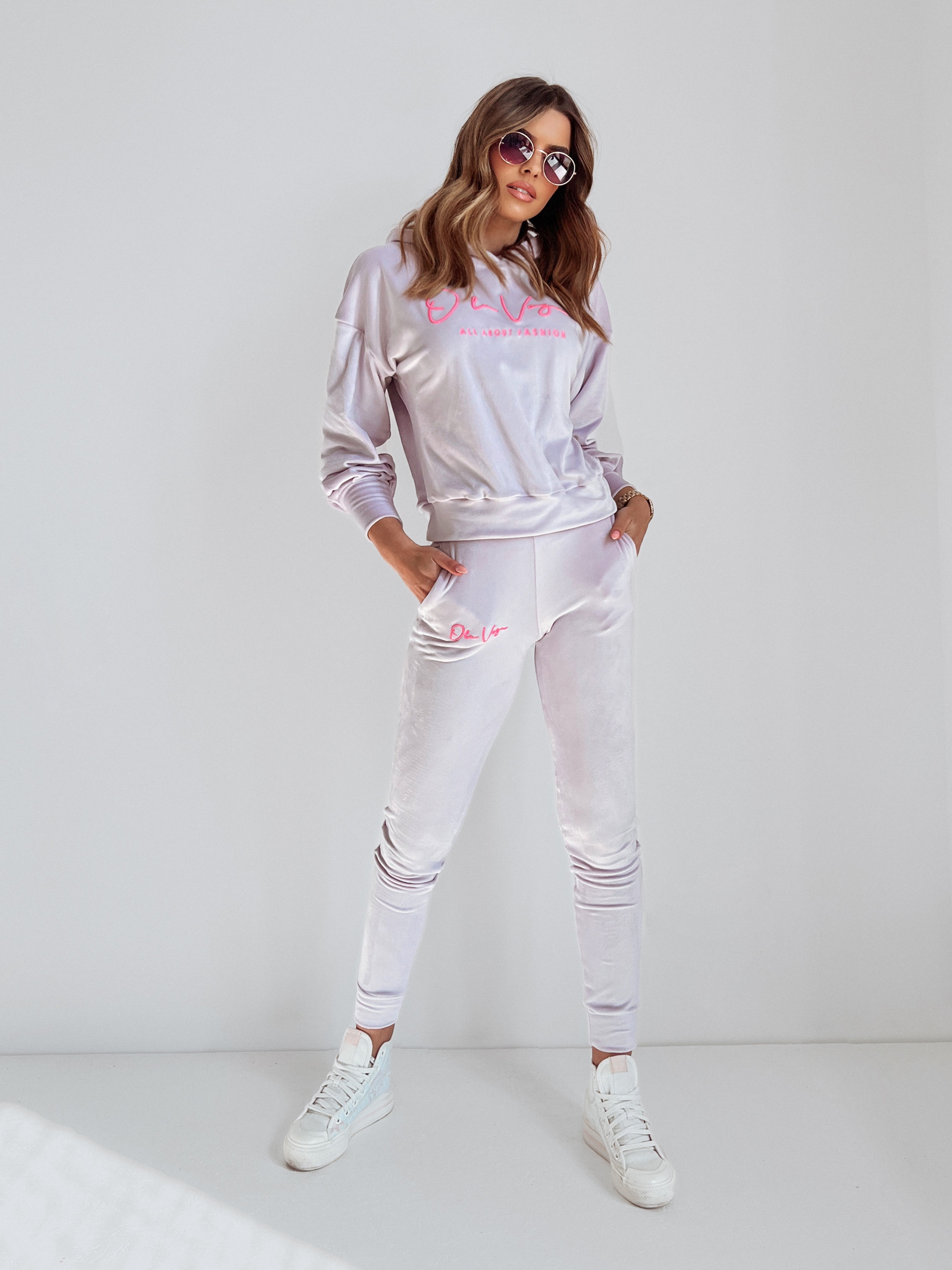 Komplet welurowy O'la Voga Grand lila Komplet welurowy O'la Voga Grand lila