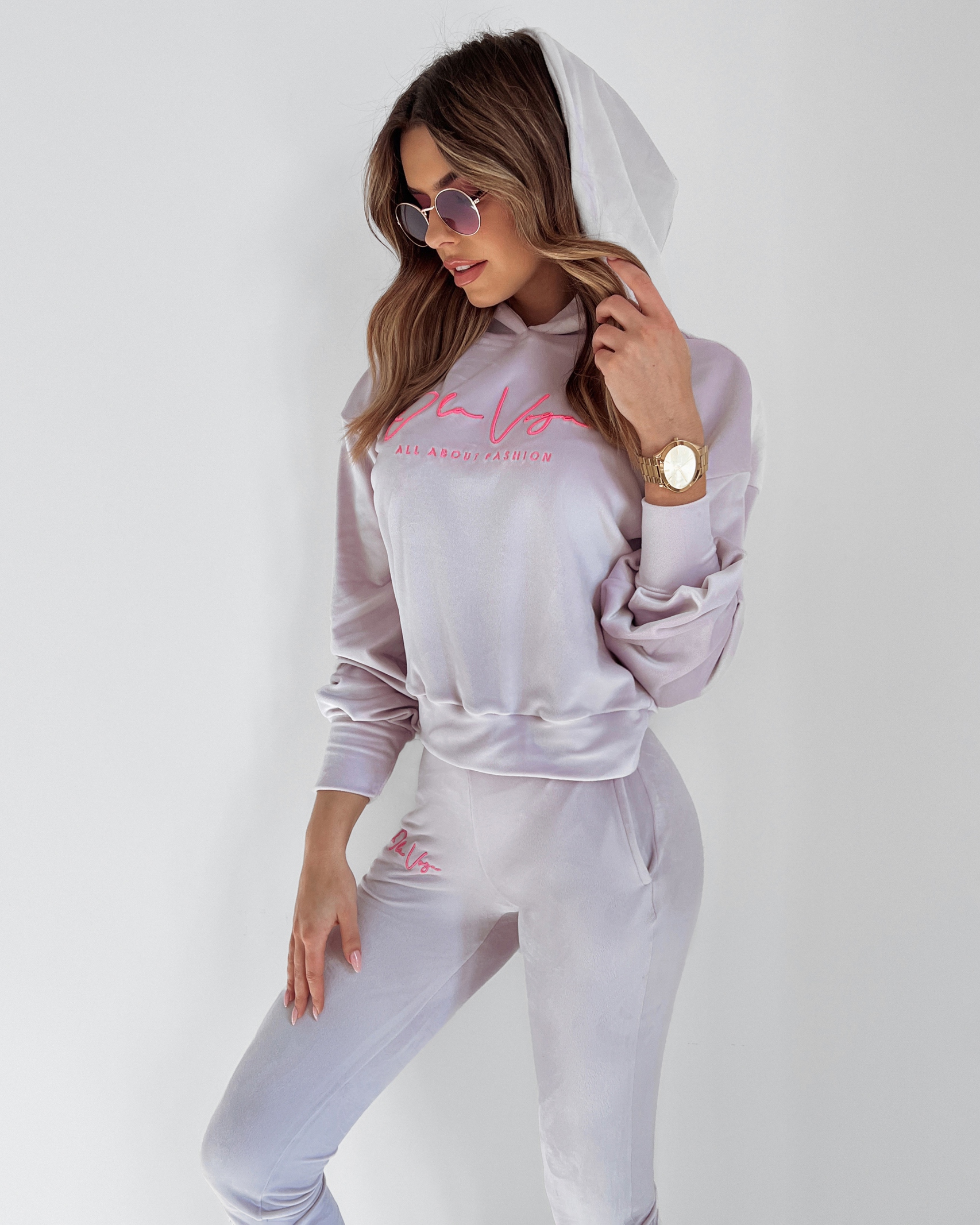 Komplet welurowy O'la Voga Grand lila Komplet welurowy O'la Voga Grand lila