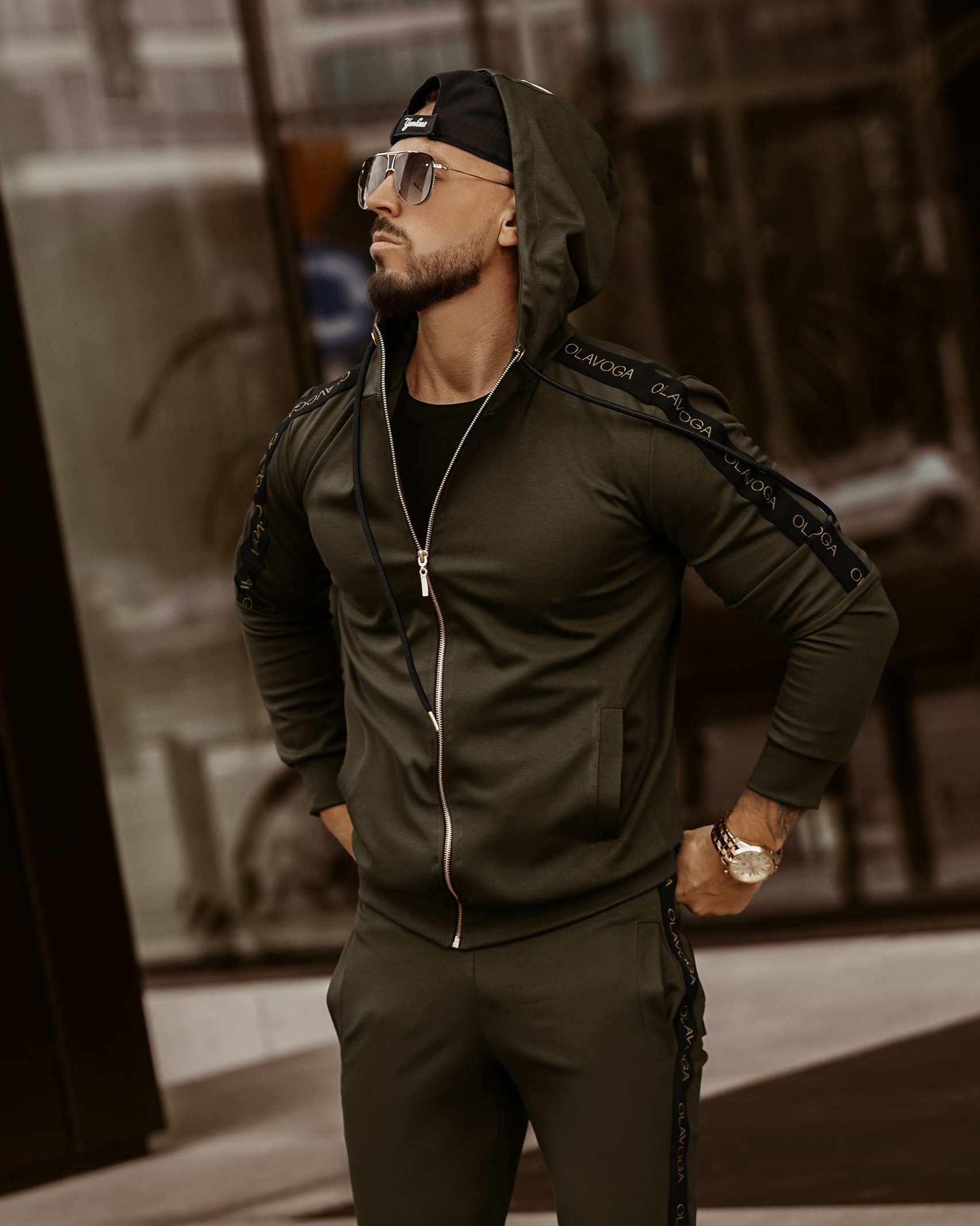 Komplet męski O'la Voga Elegant Man khaki