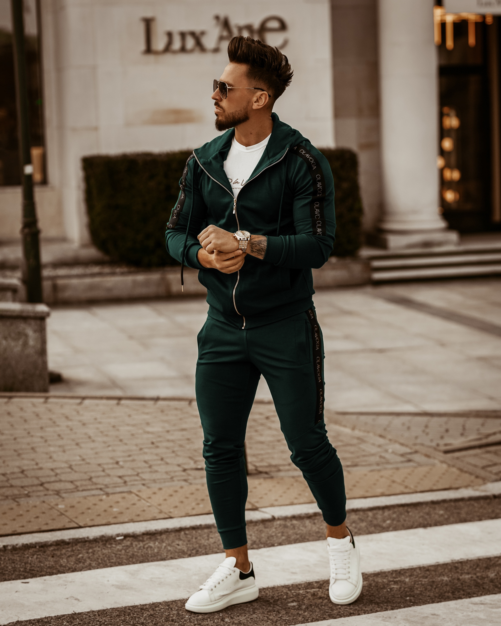 Komplet męski O'la Voga Elegant Man zielony