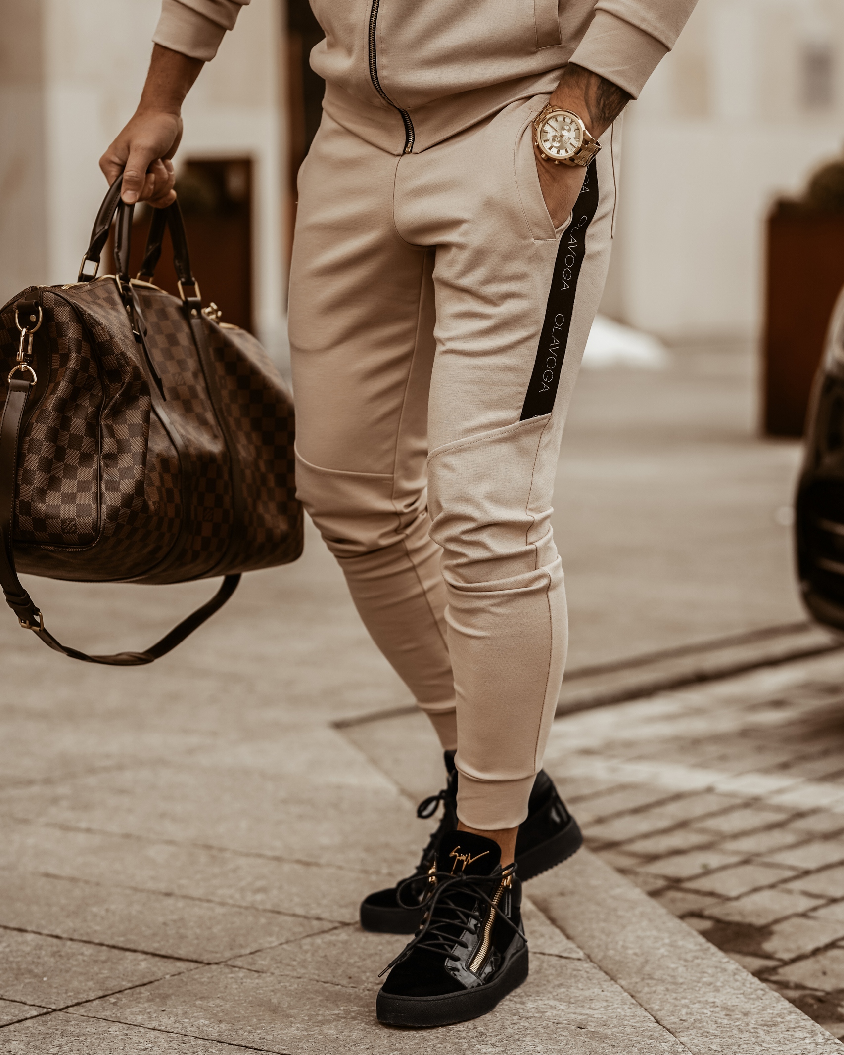 Komplet męski O'la Voga Elegant Man beżowy