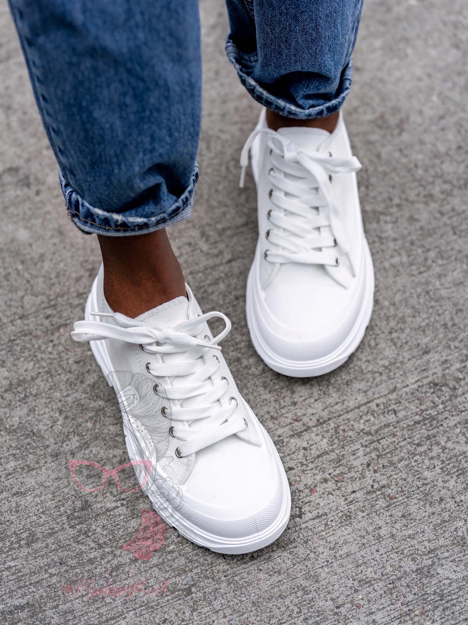 Trampki damskie Benus Rock białe