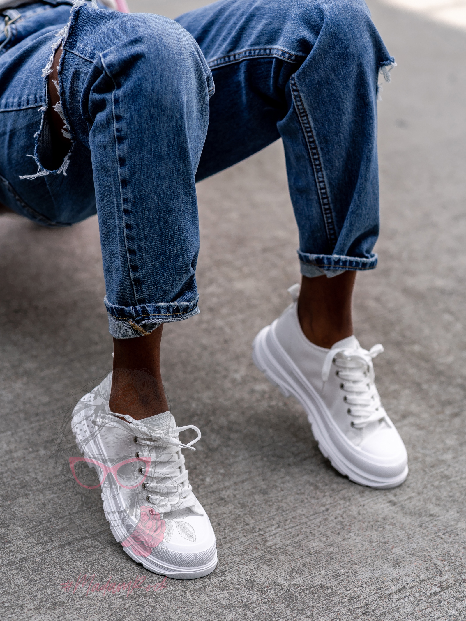 Trampki damskie Benus Rock białe