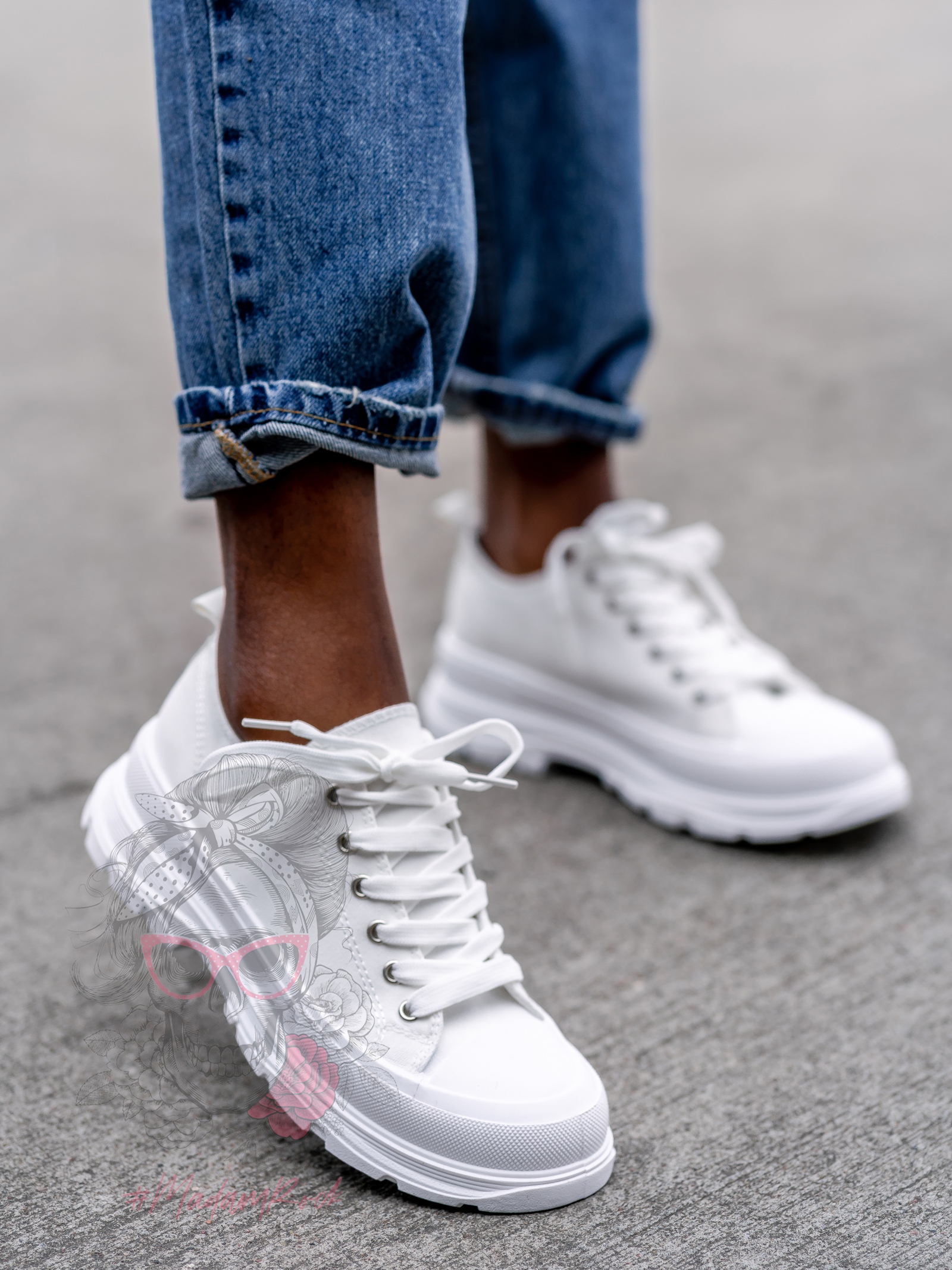 Trampki damskie Benus Rock białe