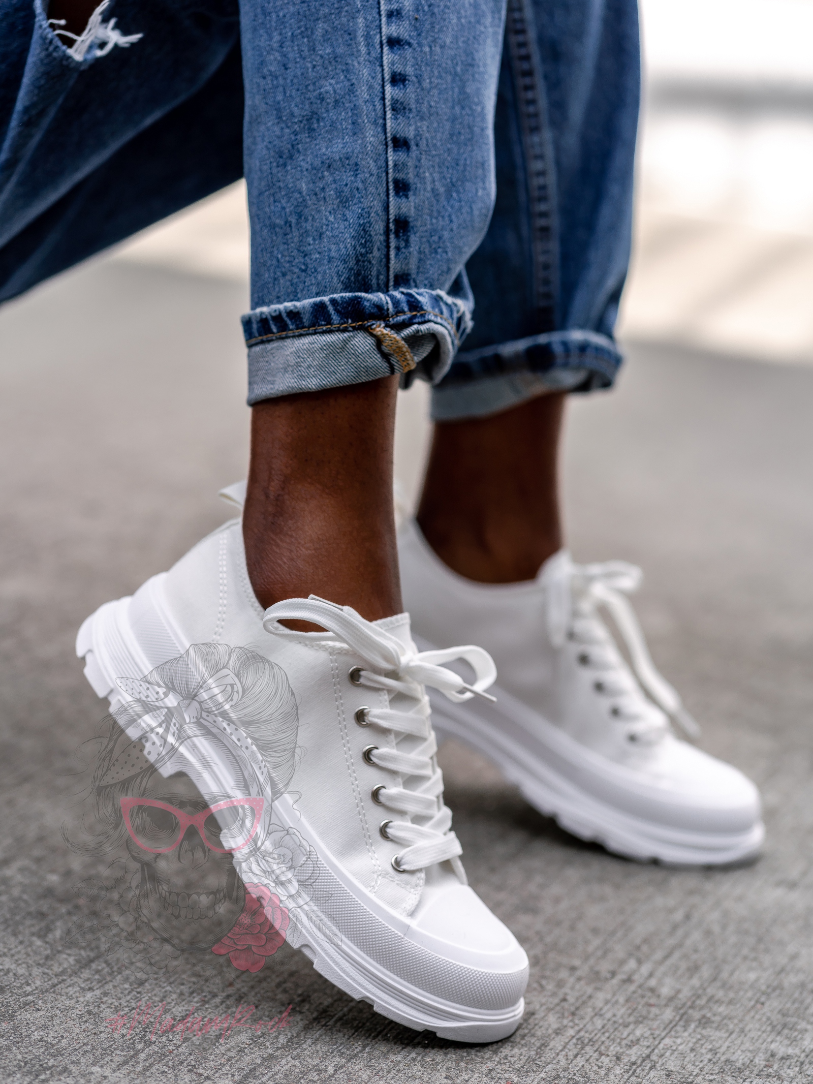 Trampki damskie Benus Rock białe