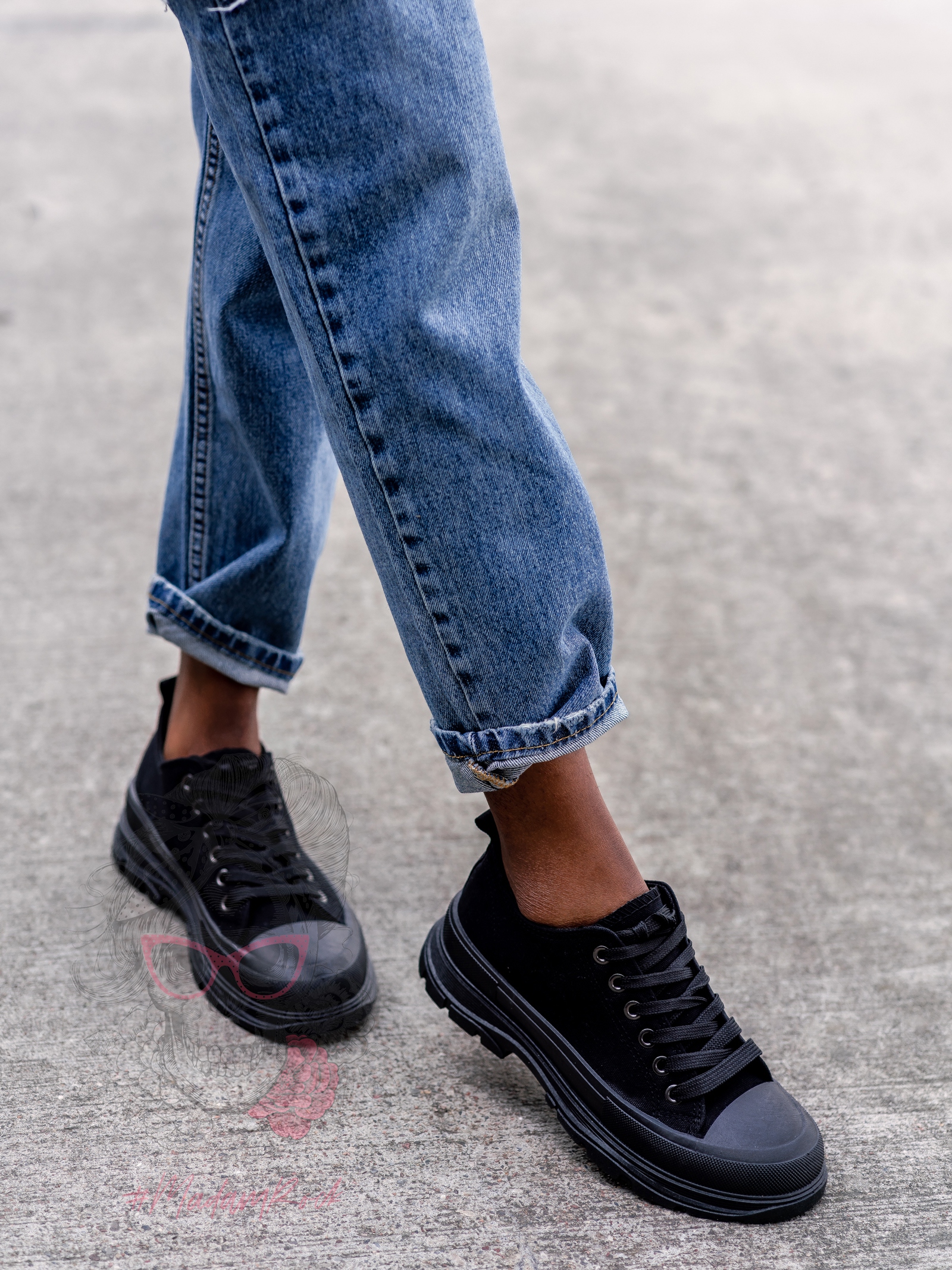 Trampki damskie Benus Rock czarne Trampki damskie Benus Rock czarne