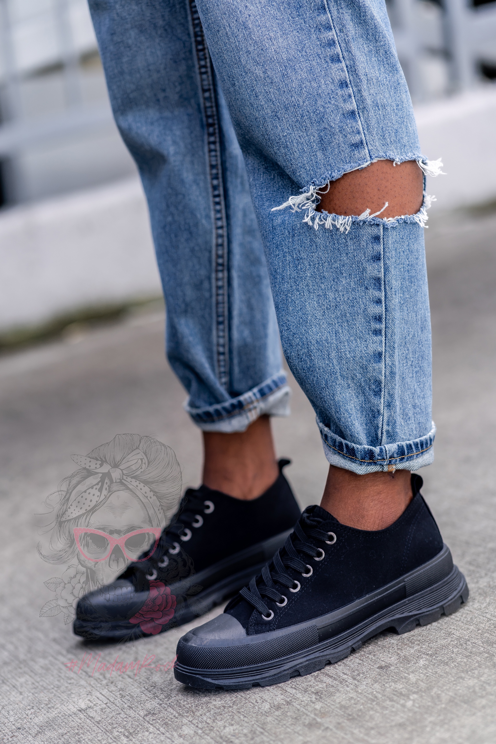 Trampki damskie Benus Rock czarne Trampki damskie Benus Rock czarne