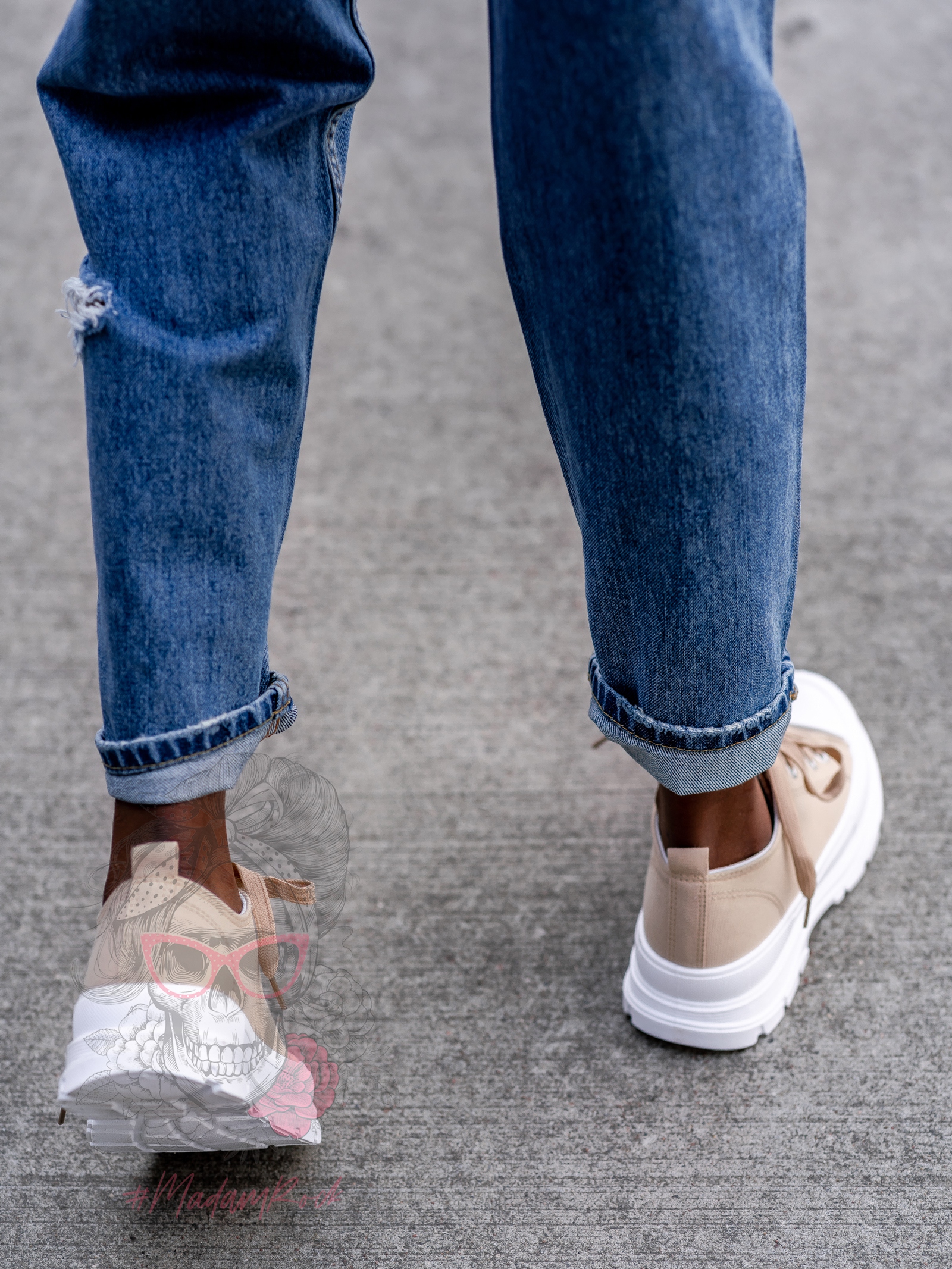 Trampki damskie Benus Rock beżowe