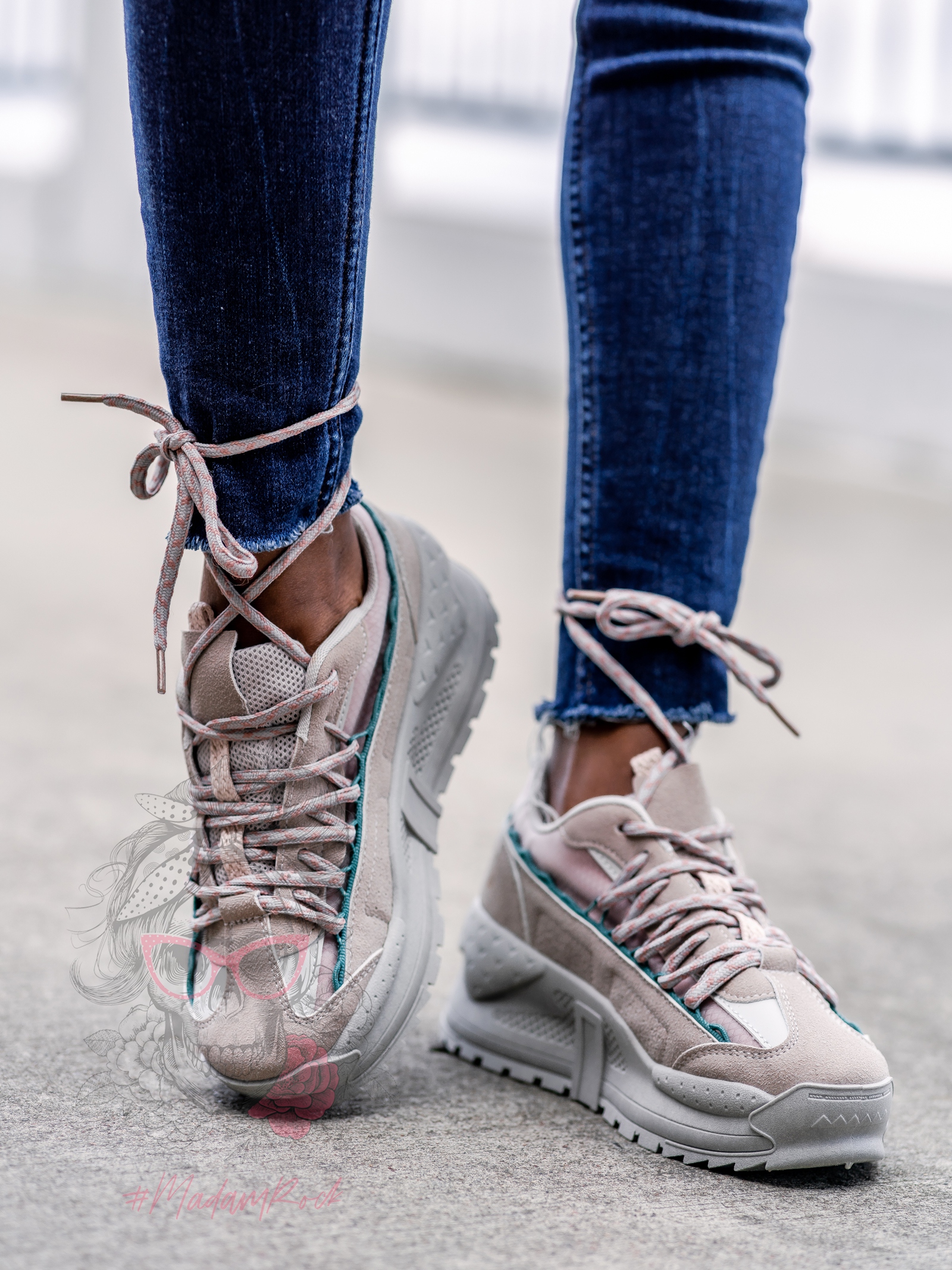 Buty sportowe Madam Shark szare- khaki Buty sportowe Madam Shark szare- khaki