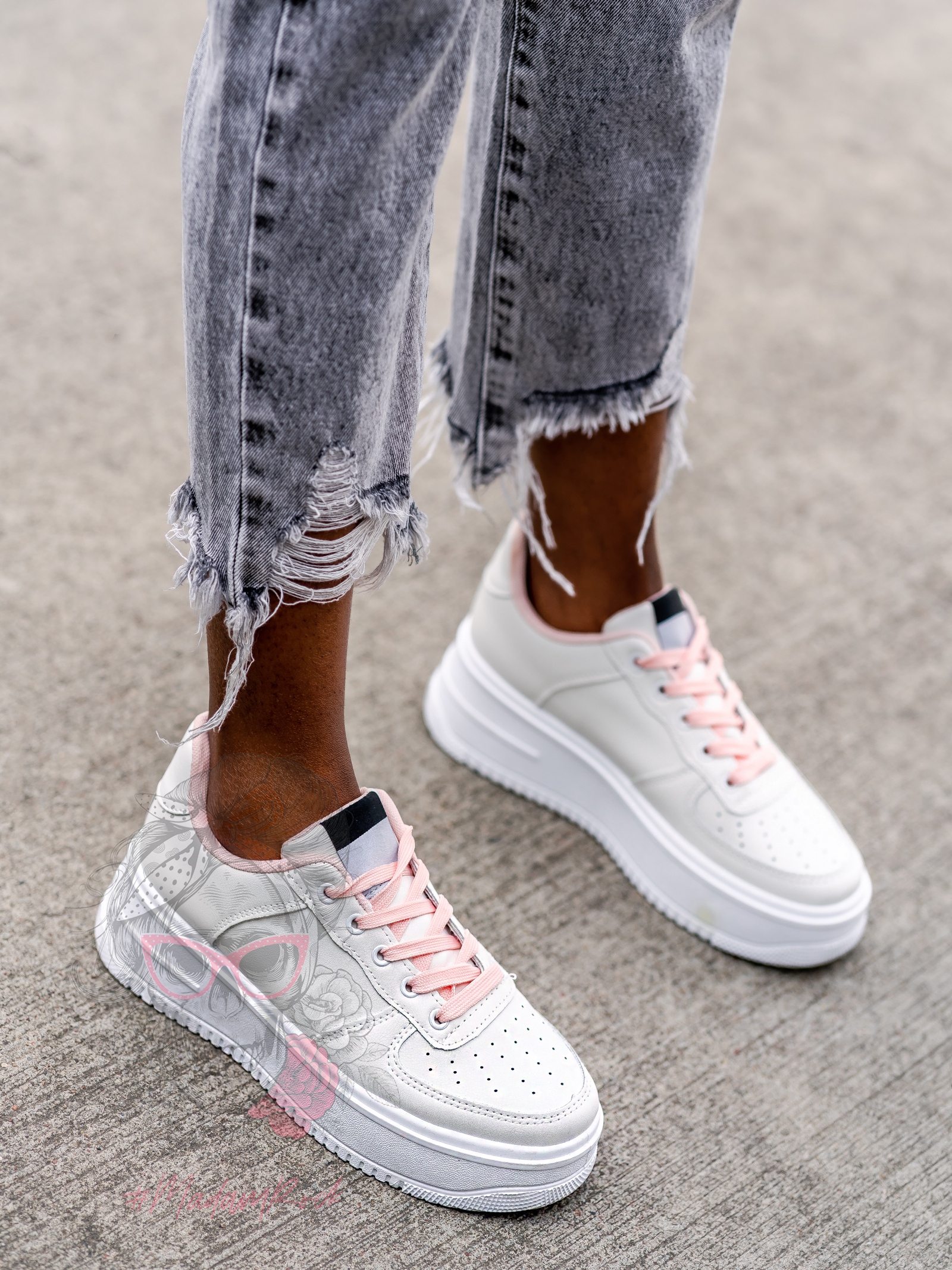 Buty sportowe Rock Ride białe vs pudrowe