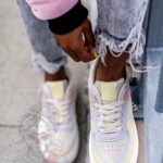 Buty sportowe Madam Sins pastelowe beżowe