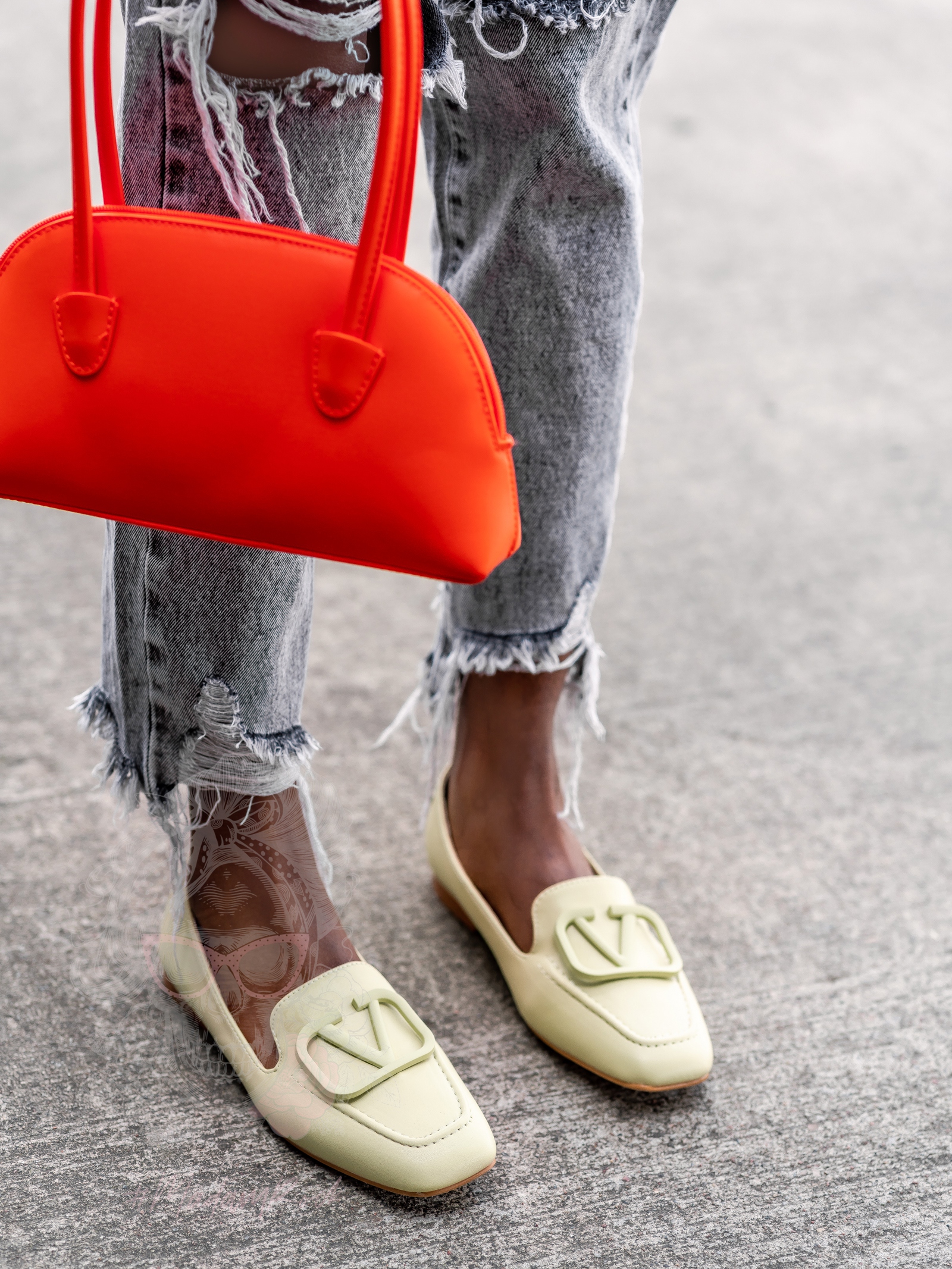 Mokasyny pastelowe Madam Botte pistacjowe