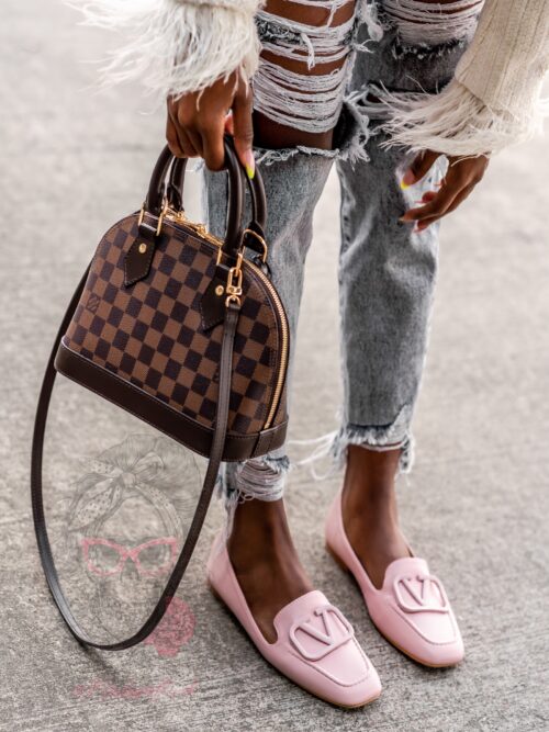 Mokasyny pastelowe Madam Botte pudrowe