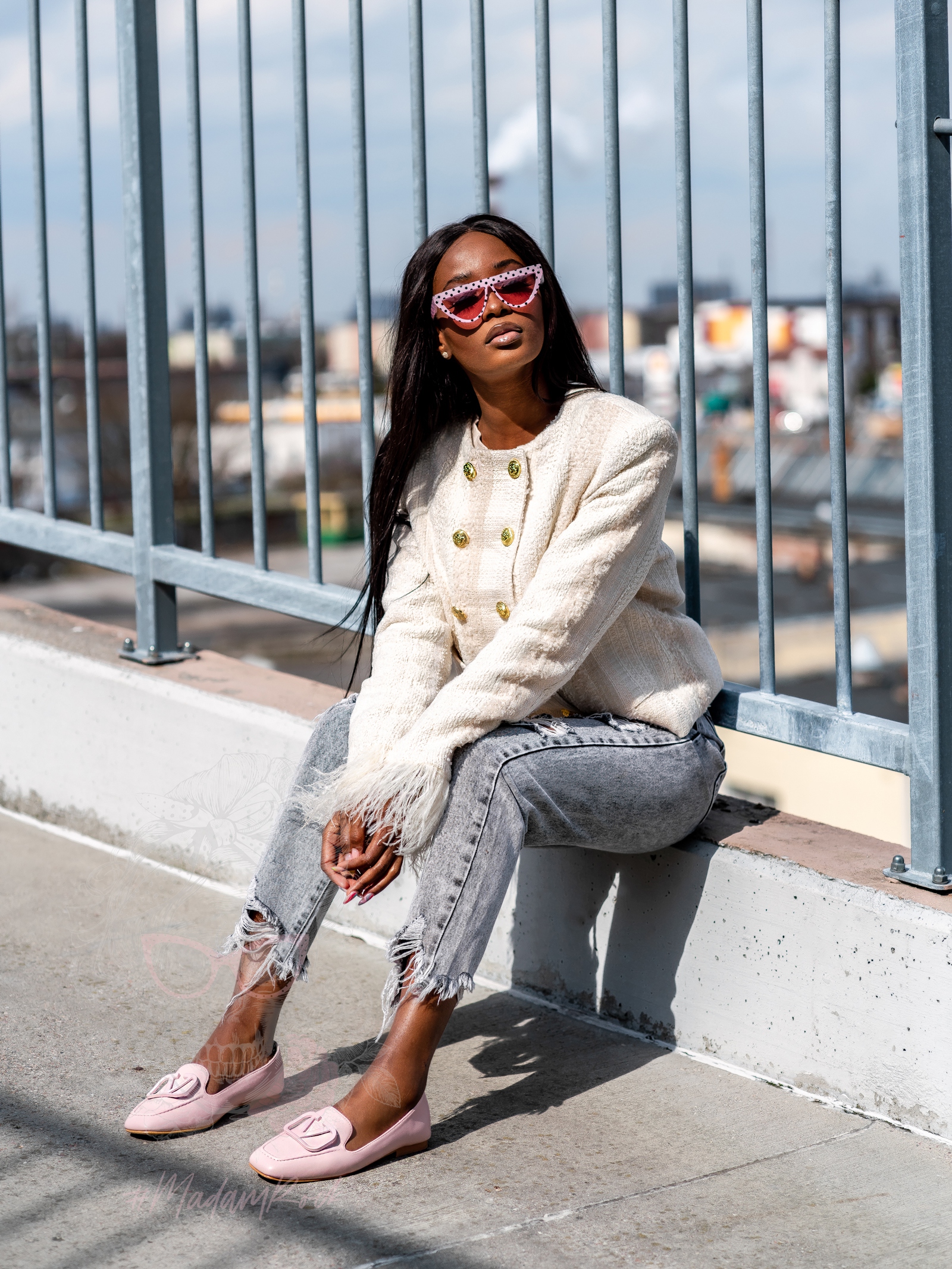 Mokasyny pastelowe Madam Botte pudrowe Mokasyny pastelowe Madam Botte pudrowe