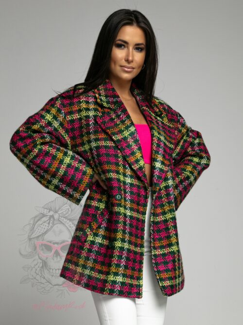 Marynarka żakardowa Benetto zielona