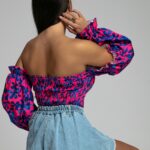 Bluzka hiszpanka Bunga fuksja chaber