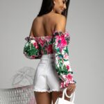 Bluzka hiszpanka Bunga w piwonie kolorowa