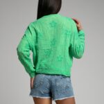 Koszula wiązana Suvi zielona