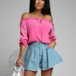 Koszula muślinowa Pahkus różowa