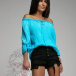 Koszula muślinowa Pahkus niebieska