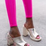 Klapki skórzane Madam SwisSwis złote