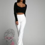 Spodnie eleganckie Auguto białe