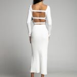 Bluzka z odkrytymi plecami Rayas biała