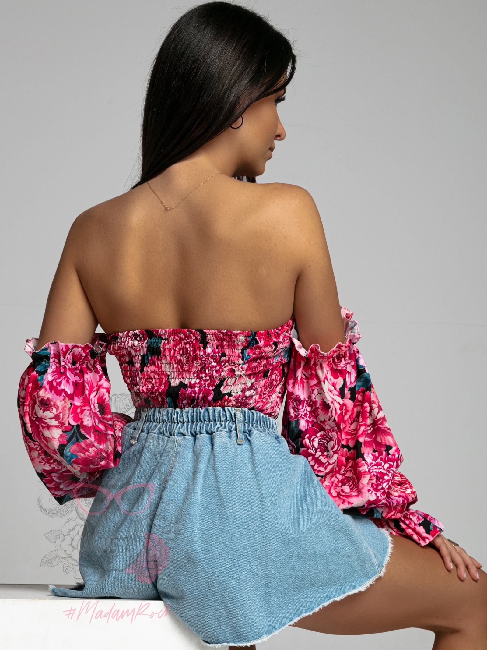 Spodenki rozszerzane Cintura niebieskie Spodenki rozszerzane Cintura niebieskie