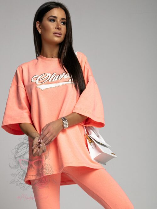 Komplet bawełniany New York pomarańczowy