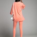 Komplet bawełniany New York pomarańczowy