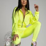 Komplet welurowy Zira O'la Voga limonkowy