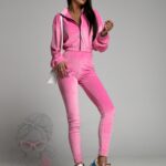 Komplet welurowy Zira O'la Voga różowy