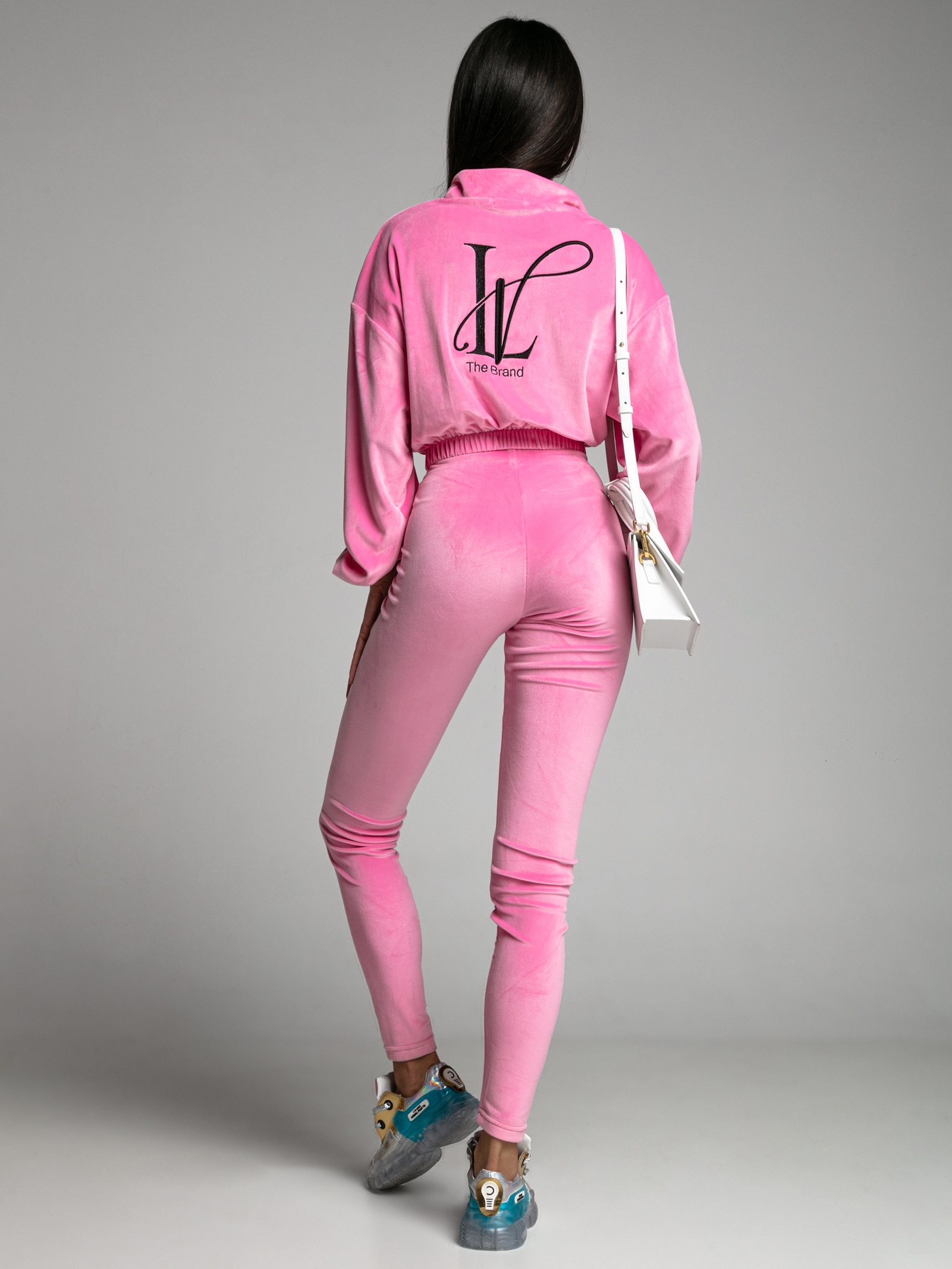 Komplet welurowy Zira O'la Voga różowy